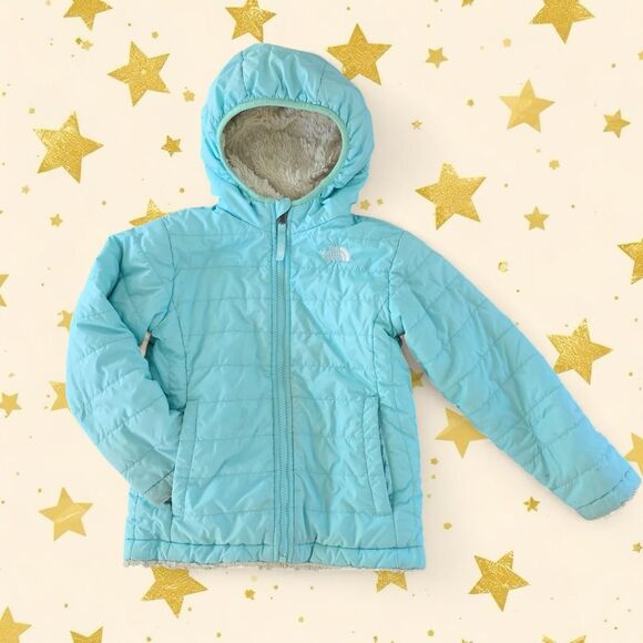 The North Face Reversible Mossbud Swirl Girls Jacket Small - Picture 1 of 8